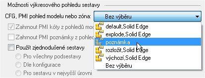 Cvičení: Úprava izočar v rozložené sestavě Krok 7 Vytvořte výkresový list pro rozložený pohled. Klikněte na tlačítko aplikace Solid Edge. Poté na Nový > Vytvořit výkres.