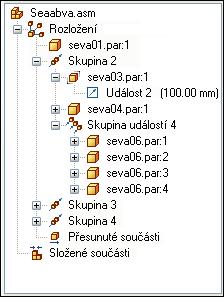 Lekce 10 Karta Strom rozložení Nabízí alternativní způsoby zobrazení a úpravy rozložené sestavy.