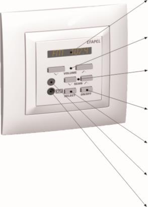 6. DOMOVNÍ VYPÍNAČE A ZÁSUVKY strana 40 Podsvícený LCD displej, indikace funkcí pomocí ikon; hodiny, rádio, atd.