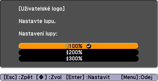 Uložení uživatelského loga 88 C Jakmile se zobrazí zpráva "Vybrat tento obraz jako uživatelské logo?", vyberte možnost "Ano".