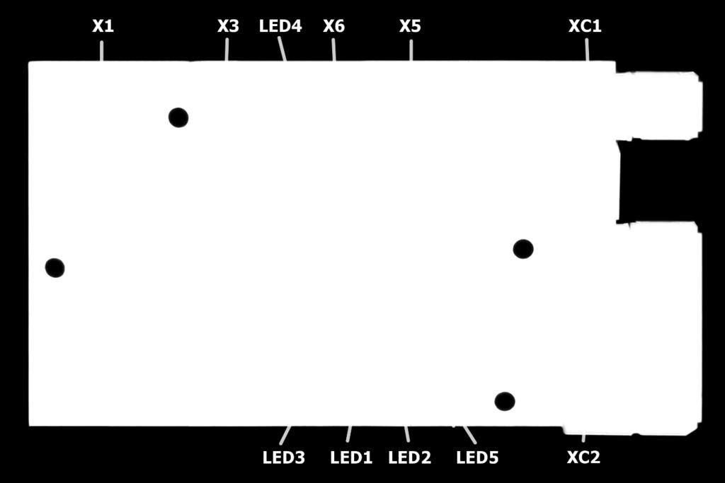 2 DPS pohled shora LED LED1 LED2 LED3 LED4 LED5 Hodnota Sériová komunikace - RX Sériová komunikace - TX Trvale svítící zařízení je v pořádku, je připraveno k vykonání příkazu,