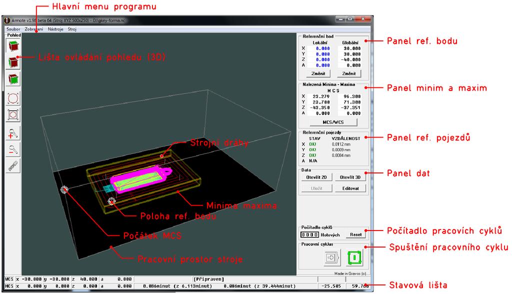 2 Prostředí programu - Armote 2.3 Armote Prostředí programu Armote je základním prostředím programu.