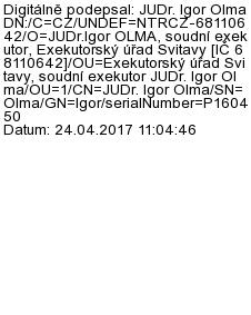 XVII. Příklep lze udělit tomu, kdo učinil nejvyšší podání a u něhož jsou splněny další podmínky stanovené zákonem ( 336j odst. 1 věta první o.s.ř.).