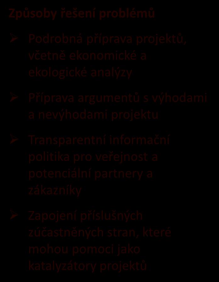 PŘEKÁŽKY V REALIZACI Někteří akcionáři a osoby s oprávněním rozhodovat nejsou snadno přesvědčitelní pro inovativní projekty Ekonomická otázka, protože projekt