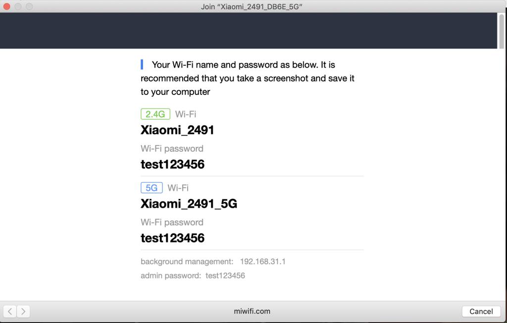 Router máte nastavený. Prosím někam si poznamenejte jak heslo k WiFi, tak adresu na background management.
