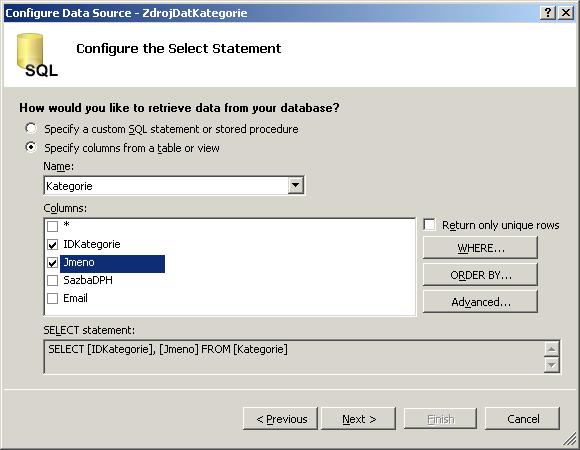 6. Práce s daty v ASP.NET I. Posledně jsme vytvořili databázi KatalogZbozi za pomoci SQL Serveru 2005 Express. Vytvořená data dnes použijeme na vytvářených webových stránkách pomocí tzv.