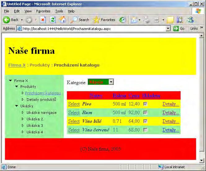 <%@ Page Language= C# MasterPageFile= ~/Sablona.master AutoEventWireup= true CodeFile= ProchazeniKatalogu.aspx.