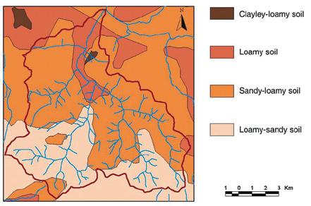 Comparing the runoff volume values (simulation of actual conditions) and the runoff volume values with a minimum preceding basin saturation, the resulting value was 0.36, i.e. that the same total precipitation would result in a direct runoff volume at 0.