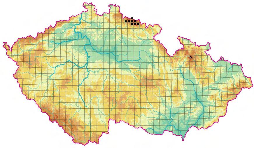 Polygono bistortae-trisetion flavescentis Obr. 86 Rozšíření asociace TDB02 Melandrio rubri-phleetum alpini. Fig. 86. Distribution of the association TDB02 Melandrio rubri-phleetum alpini.