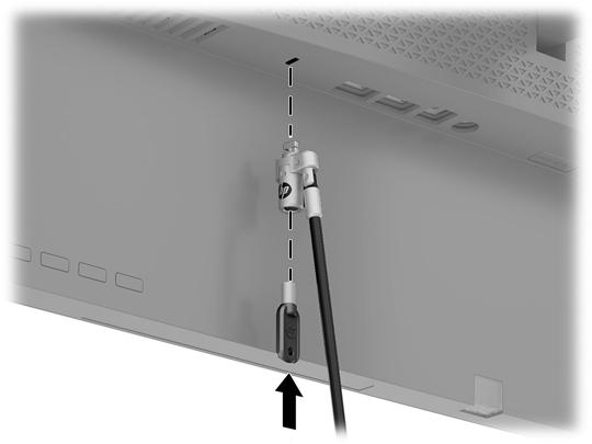 Instalace bezpečnostního kabelu Monitor můžete k pevnému objektu připevnit