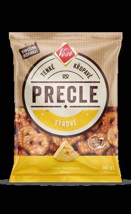 Preclíky Pretzels Precle solené 90 g Salted pretzels Zásaditá potravina EAN: 8594014992724 Precle sýrové 90 g Cheese