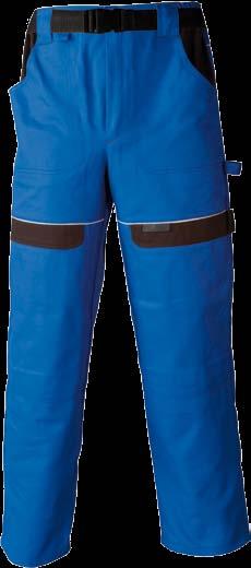 50,54,58,62 reflexní pruh /reflective stripe kapsa na rukávu /pocket on sleeve COOL TREND 201 Prodloužené / Extended H8101 montérkové kalhoty modré do pasu, nadstandardní kvalita materiálu, pásek,