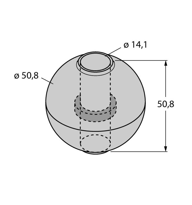 EF-R10 6900417 Malý plovák, nerez,