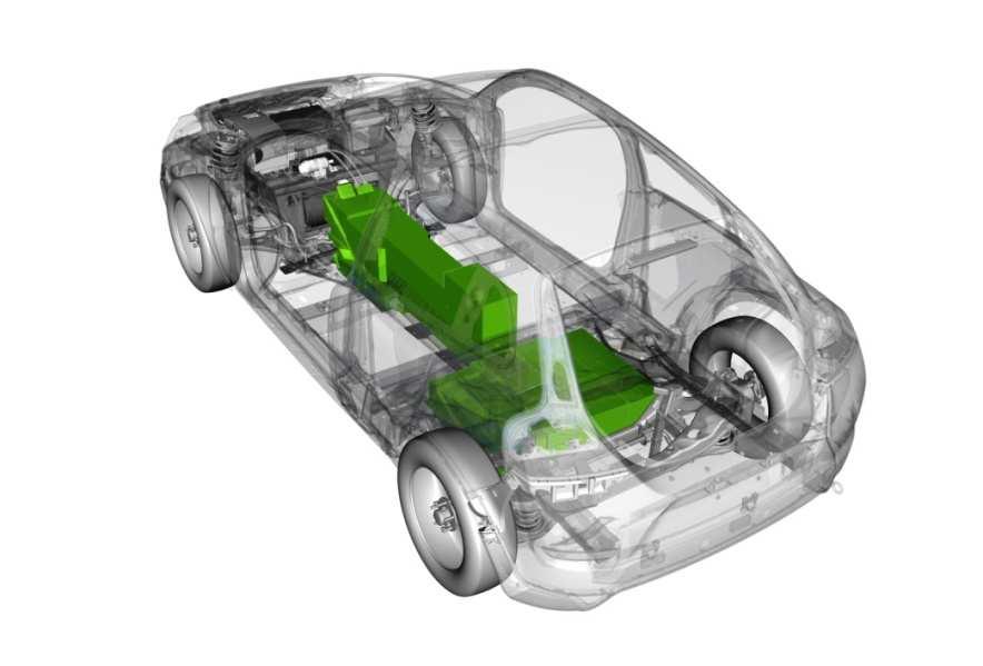 mezi 1 až 4 V. Potřebujeme-li získat vyšší napětí, spojujeme více galvanických článků do řady. Baterie se u dnešních elektromobilů ukládají nejčastěji do podlahy vozu.