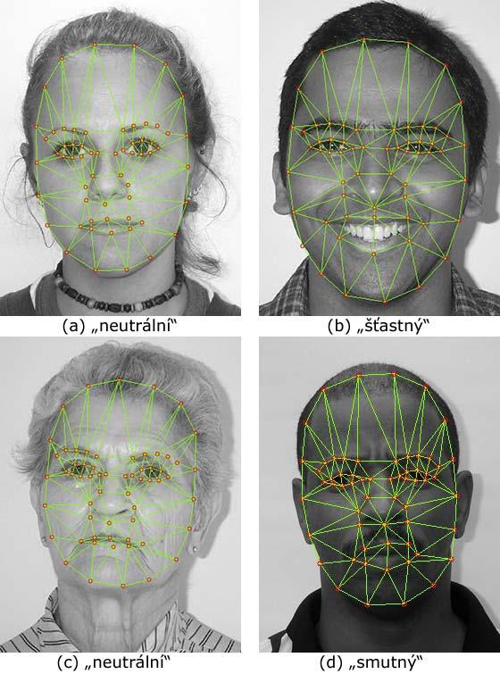 Obr. 8.4: Příklad neúspěšné klasifikace výrazů tváře.