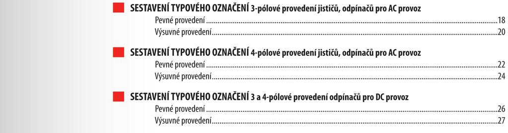 Výběr doplňkového příslušenství K jističi je možné dále objednat i samostatně dodávané příslušenství. Kroky - 4 jsou nezbytně nutné k sestavení kompletního typového označení pro objednávku.