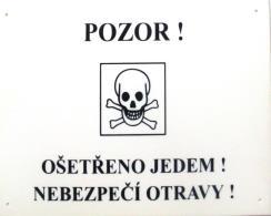 inf A4/2 mm "Pozor ochranné vodní pásmo - nevstupovat" světlostabilní zelené a černé popisy,