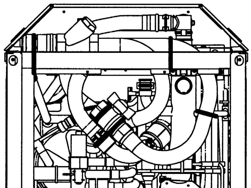 Install the grommets (accessories) around the knockout holes to prevent damage. Put the flexible pipes through the knockout holes.