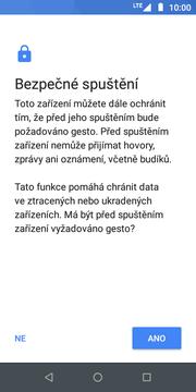 Poté zvolíte zabezpečení telefonu. 6.