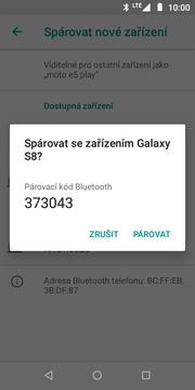 Pro vyhledání zařízení ťuknete na Spárovat nové