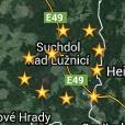 09 SRDCE-PÍSKOVNA U MAJDALENY Jděte na sever směrem na silnici 153 2,0 km, odbočte doprava na silnici 153 900 m, odbočte doprava 3,3 km, mírně doleva 1,7 km, odbočte doprava, cíl bude vpravo 950 m.