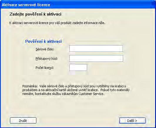 Aktivace emailem Na obrazovce se otevře okno aplikace na správu Licenčního serveru. V okně aplikace byste měli vidět jednu nebo více licencí. 2. Zvolte Licence > Aktivovat.