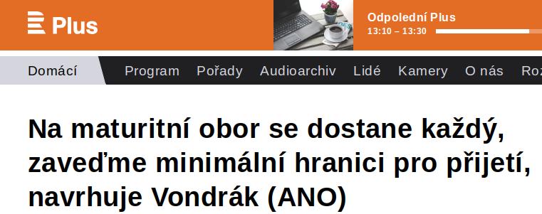 Cut-off-score proč ano? mnoho uchazečů se hlásí na maturitní obory přitom v životě ani maturitu nepotřebují (převzdělanost, povolání budoucnosti?