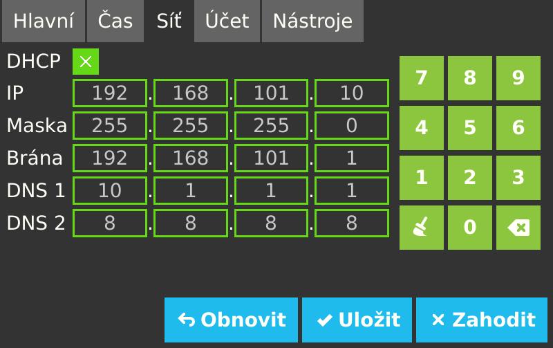 CLOUDOVÝ DOCHÁZKOVÝ SYSTÉM 2 3 Terminál ita 7 elegantní design vhodný pro různé obchodní i průmyslové objekty kryt z plastu, odolný proti opotřebení 7" TFT displej s dotykovou obrazovkou - jas