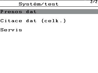 .10 Systém/test V tomto menu se provádějí nastavení systému a testů pro ovládací jednotku. Vyvolejte nabídku Hlavní nabídka > Systém/test. Obrázek.
