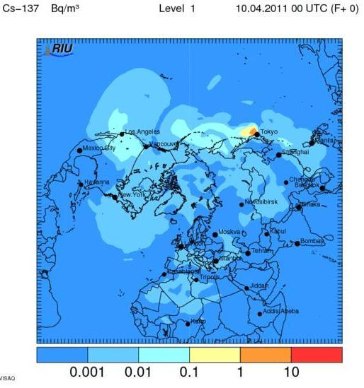 Simulace pohybu vzdušných mas kontaminovaných 137 Cs strana 3 Jak a kam se šíří nebo bude šířit radioaktivní