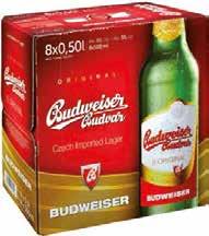 B:Original 8 0,5 l světlý ležák; 1 l = 29,75; (záloha na láhev 3 Kč)