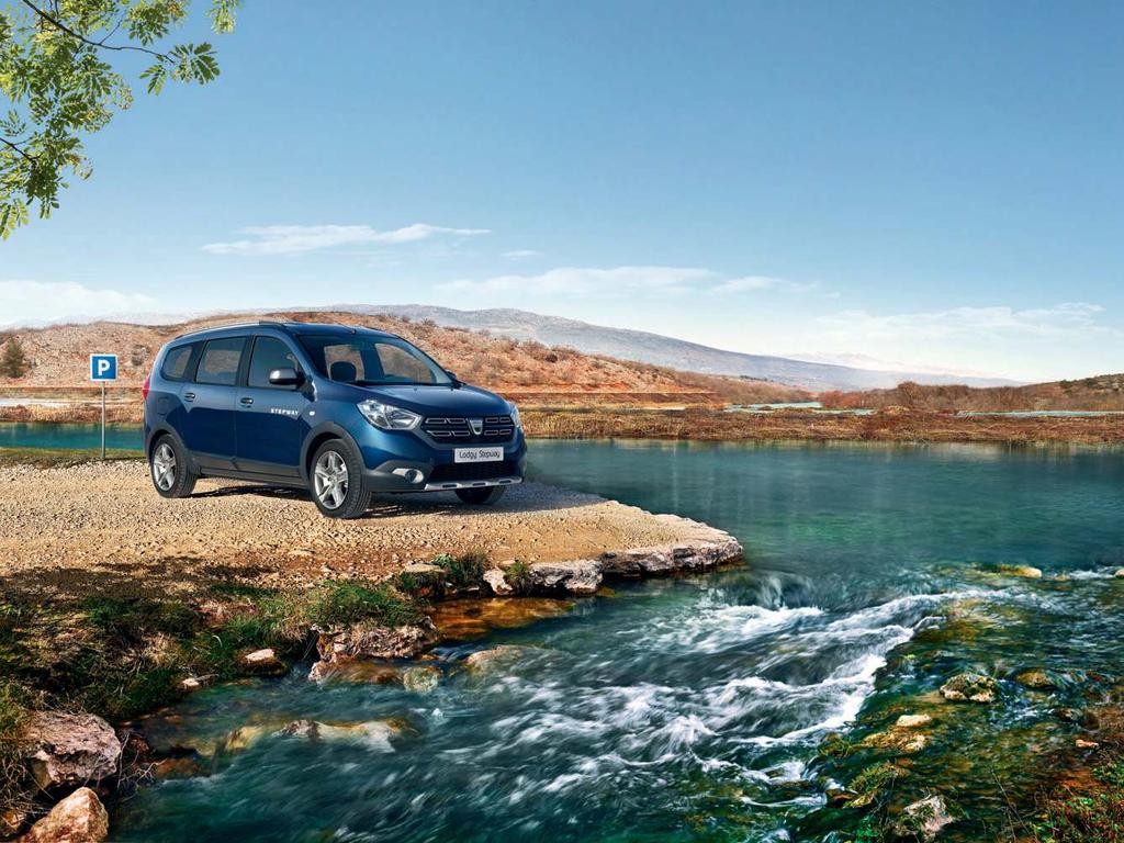 .. Dacia Lodgy Stepway rozšiřuje nabídku prvků, které potěší každého milovníka dobrodružství: outdoorové ochranné prvky nárazníků, orámování mlhových světel, plastová outdoorová ochrana