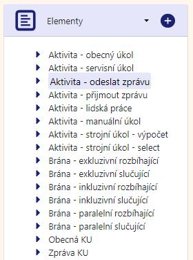 Obrázek 12 Formulář Podmínky zobrazení knihovny Elementy 5.1.2 Formulář Elementy Tento formulář slouží k zobrazení evidovaných elementů v systému.