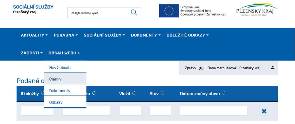 Při potížích při práci s portálem Sociální služby v Plzeňském kraji nás kontaktujte