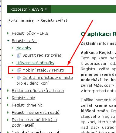 Stájový registr Obsah 1. 2. 3. 4. Spuštění mobilní verze SR... Dostupné funkčnosti mobilní verze SR... Vyhledávání... Detail zvířete... 4.1. Pohyby zvířete... 4.2. Potomci zvířete... 2 3 4 5 6 7 1.