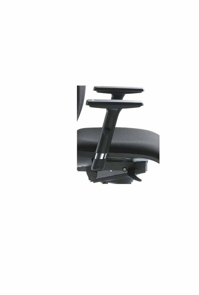 Swivel chairs 200 and 201 in the Lyra Net range can be fitted with a wide range of armrests from 4D adjustable armrests (BR-550) to elegant fixed armrests made of polished aluminium (BR-203).