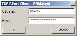 5 Ovládání 5.1 Klientská část Uživatel na stanici spustí aplikaci rpclient.exe. To že je aplikace spuštěna indikuje ikona v oznamovací oblasti (system tray) Windows.