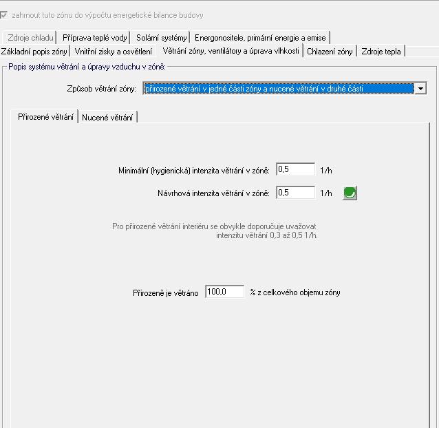 VĚTRÁNÍ ZÓNY, ZPŮSOB VĚTRÁNÍ DEFINICE VĚTRÁNÍ DLE