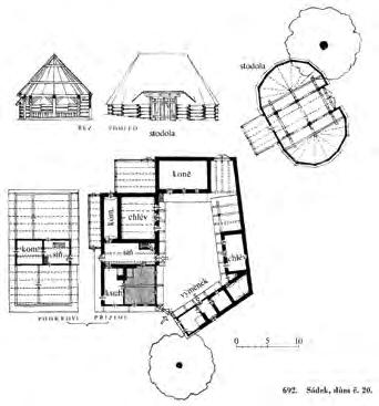32 Transfer a obnova polygonální stodoly ze Sádku u Poličky a usedlosti z Mokré Lhoty Magda Křivanová Klíčová slova: Sádek u Poličky, Mokrá Lhota, Soubor lidových staveb Vysočina, polygonální