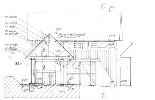 Project documentation for the reconstruction of the upstairs timbered granary and the half-opened shed, implementation project.