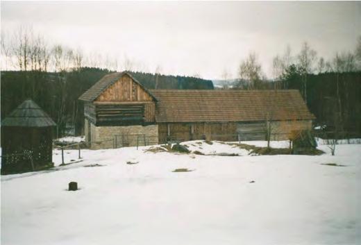 Magda Křivanová 41 22. Hospodářské křídlo usedlosti čp. 19 po rekonstrukci na Veselém Kopci, 2000, foto J. Häuszler, fotoarchiv SLS Vysočina.