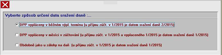 Tisk a odeslání vyúčtování daně za zaměstnavatele Po kontrole správnosti údajů si uložené vyúčtování můžete vytisknout nebo je odeslat elektronicky - po stisku možnosti TISK dále zvolíte export do