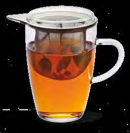 SÍTKEM NA ČAJ TEA FOR ONE - TEEGLAS LYRA MIT METALLSIEB UND GLASDECKEL TEA FOR ONE - VERRE LYRA AVEC
