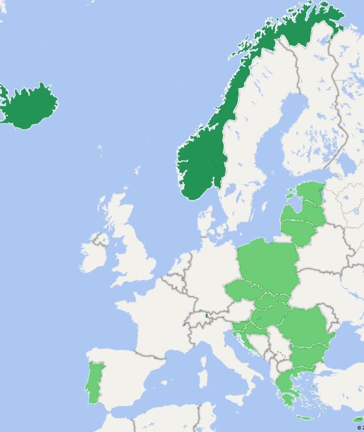 Fondy EHP donorské státy: Island, Lichtenštejnsko, Norsko hlavní cíle: snižování socioekonomických rozdílů v Evropě podpora vztahů mezi EU