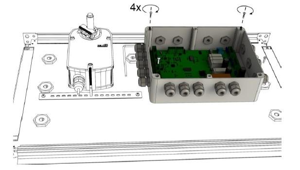 Montáž pohonu klapky čerstvého vzduchu (SP 0-10): Montáž driveru DRV-KM návrh umístění: Pozn.