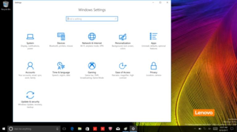 Kapitola 2. Zahájení používání systému Windows 10 Nastavení Nastavení vám umožní dělat jednoduché úlohy.