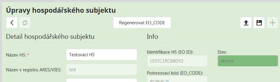 V seznamových formulářích j možno využívat i fulltextové vyhledávání. Aktivita ovládacích prvků je podmíněně stavem načtených/označených objektů. 2.