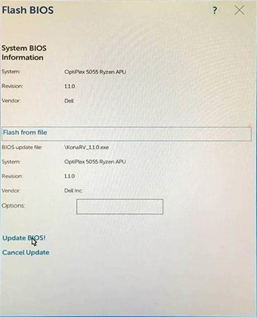 7 Po dokončení se systém restartuje a proces aktualizace systému BIOS je dokončen. Systémové heslo a heslo pro nastavení Tabulka 5.