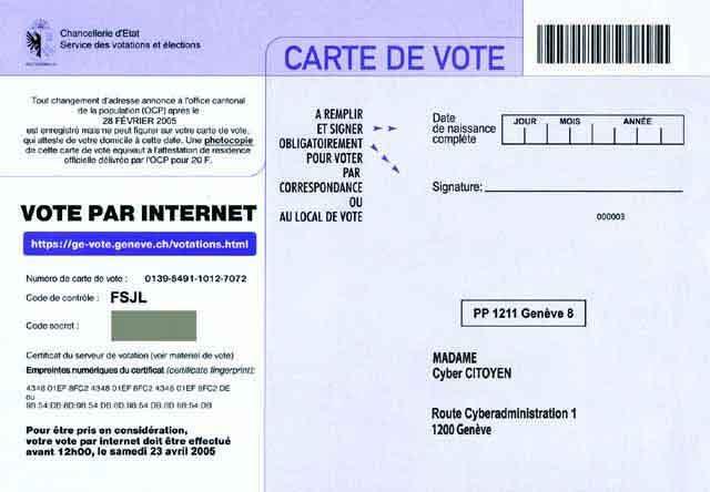 10.23 Volební karta ţenevského RIV Zdroj: http://www.geneve.ch/fao/2005/images/20050425_e_voting_carte_gd.