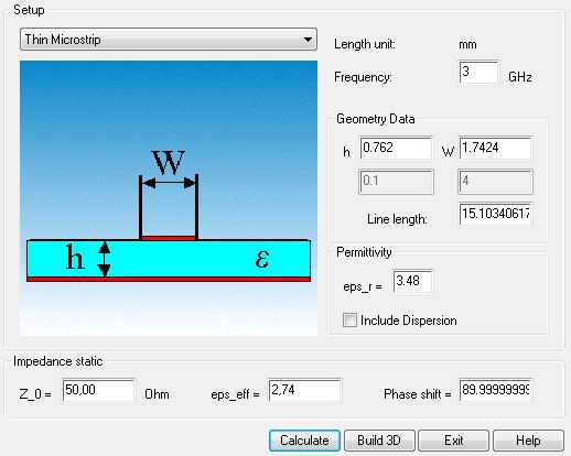 2.2 Parametrický model CST Design studio První parametrický model byl vytvořen v CST Design studiu, které využívá rychlé obvodové analýzy bez nutnosti velkých výpočtů elektromagnetického pole.